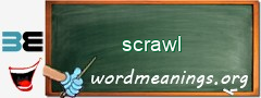 WordMeaning blackboard for scrawl